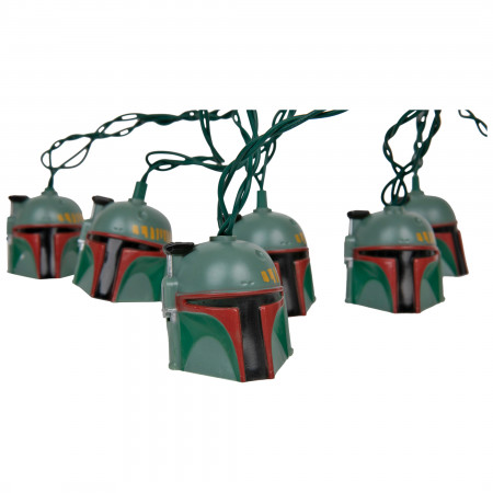 Star Wars Boba Fett Character Helmet UL 10-Light Christmas Light Set